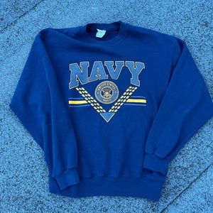 Reflective Lettering 90’s Navy Crewneck